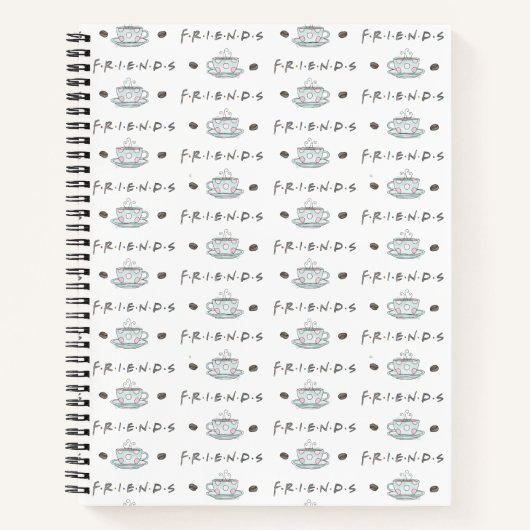 FRIENDS™ | Waterverfpatroon op koffiemok Notitieboek (Voorkant)