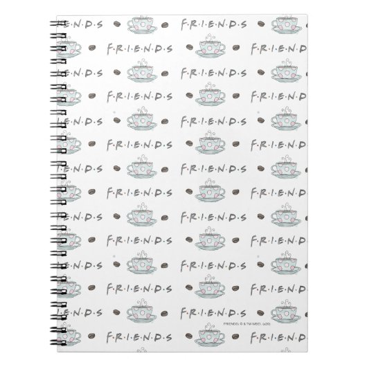 FRIENDS™ | Waterverfpatroon op koffiemok Notitieboek (Voorkant)