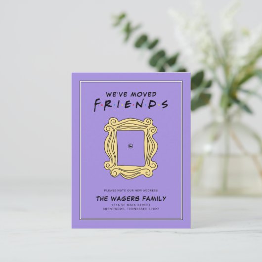 FRIENDS™ | We hebben ons verplaatst Briefkaart (Staand voorkant)