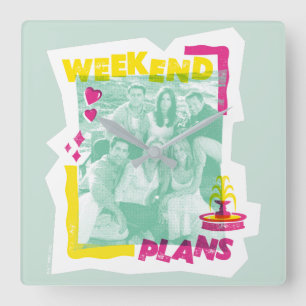 FRIENDS™ Weekendplannen Vierkante Klok