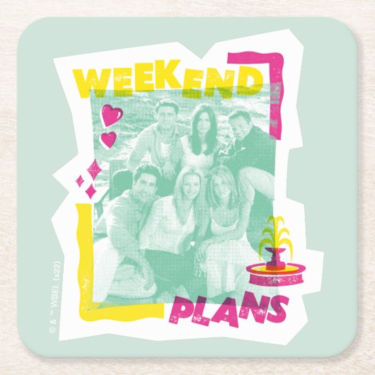 FRIENDS™ | Weekplannen Kartonnen Onderzetters (Voorkant)