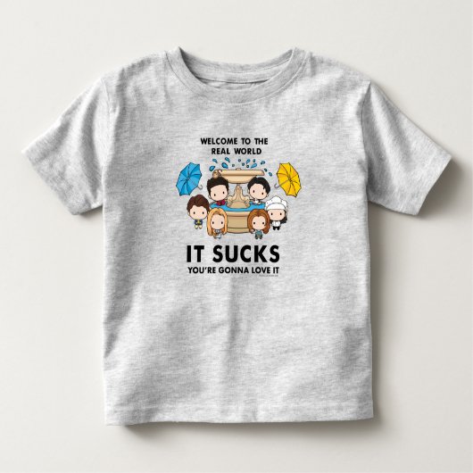 FRIENDS™ | Welkom bij de Real World Chibi Kinder Shirts (Voorkant)