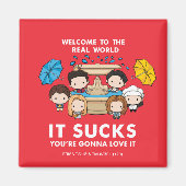 FRIENDS™ | Welkom bij de Real World Chibi Magneet (Voorkant)