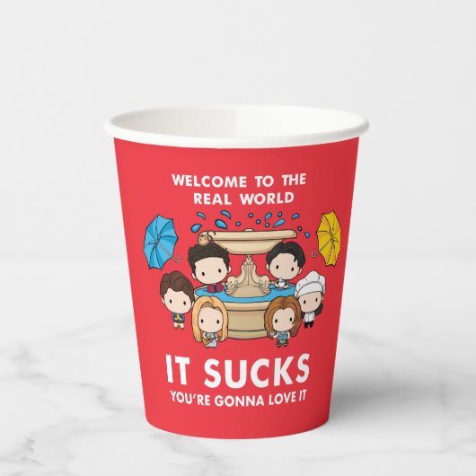 FRIENDS™ | Welkom bij de Real World Chibi Papieren Bekers (Links)