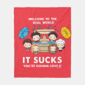 FRIENDS™ | Welkom in de echte wereld Chibi Fleece Deken (Voorkant)