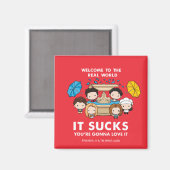 FRIENDS™ | Welkom in de echte wereld Chibi Magneet (Voorkant / Achterkant)