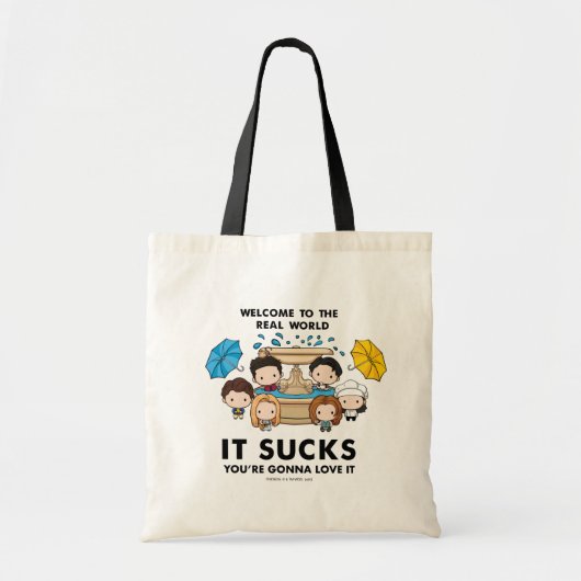 FRIENDS™ | Welkom in de echte wereld Chibi Tote Bag (Voorkant)