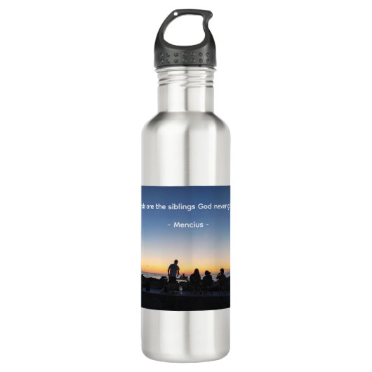 Friends with Sunset Water Bottle  Waterfles (Voorkant)