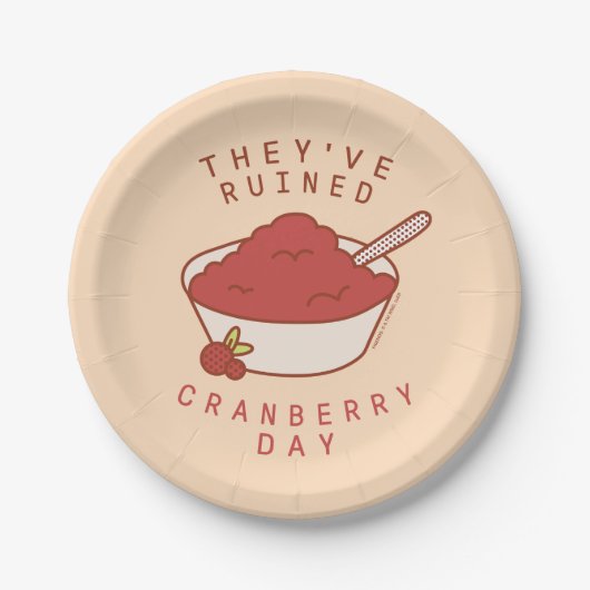 FRIENDS™ | Ze hebben Cranberry Day verwoest Papieren Bordje (Voorkant)
