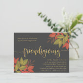 FRIENDSGIVER DINNER INVITE | KORTE FOLIAGE KAART (Staand voorkant)