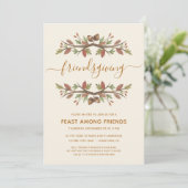 FRIENDSGIVER DINNER INVITE | THANKFUL FOLIAGE KAART (Staand voorkant)