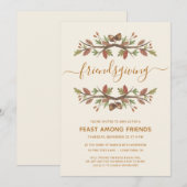 FRIENDSGIVER DINNER INVITE | THANKFUL FOLIAGE KAART (Voorkant / Achterkant)
