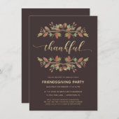 FRIENDSGIVER DINNER INVITE | THANKFUL FOLIAGE KAART (Voorkant / Achterkant)
