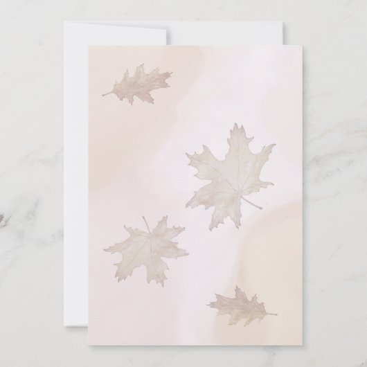 Friendsgivig Thanksgiving herfst gebladerte pompoe Kaart (Achterkant)