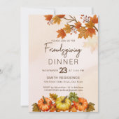 Friendsgivig Thanksgiving herfst gebladerte pompoe Kaart (Voorkant)