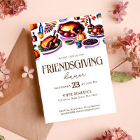 Friendsgivig Thanksgiving tafelgerechten modern
