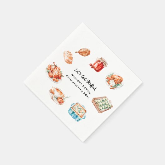 Friendsgiving Aangepaste Thanksgiving Diner Servet (Hoek)