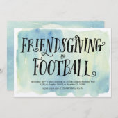Friendsgiving and Football Dinner Invitation Kaart (Voorkant / Achterkant)