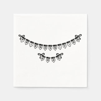 Friendsgiving Banner Font Design Servetten