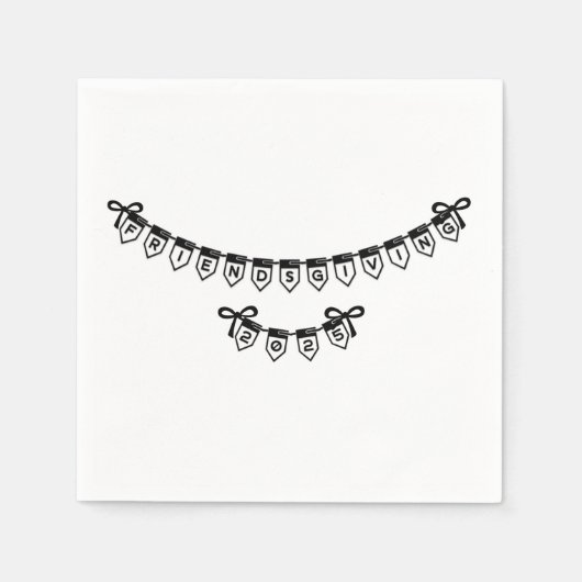 Friendsgiving Banner Font Design Servetten (Voorkant)