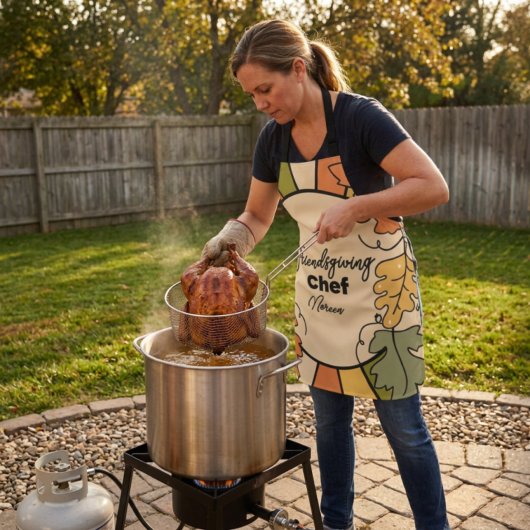 Friendsgiving Bewerkbare Koks Schort