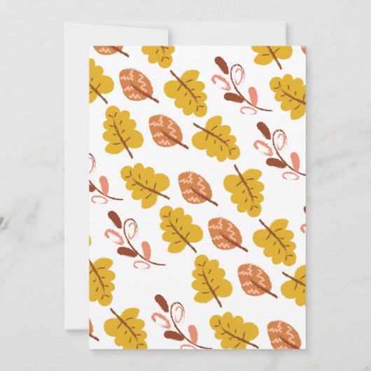 Friendsgiving Blad Patroon Thanksgiving Kaart (Achterkant)