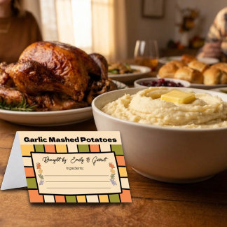 Friendsgiving Buffetkaart Kaart