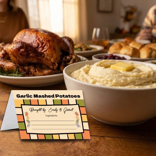 Friendsgiving Buffetkaart Kaart