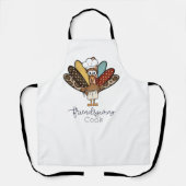 Friendsgiving Cook Turkije Meisje Grappig Schort (Voorkant)