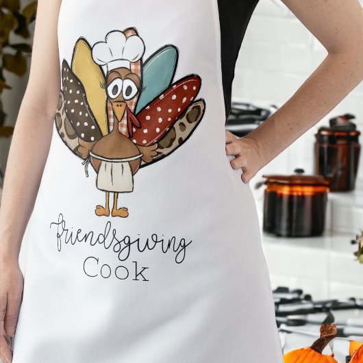 Friendsgiving Cook Turkije Meisje Grappig Schort