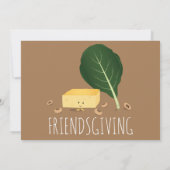 Friendsgiving Cornbrood Collard Green Bans Kaart (Achterkant)