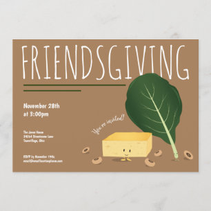 Friendsgiving Cornbrood Collard Green Bans Kaart