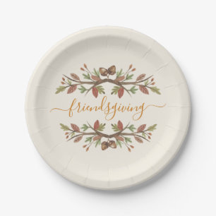 FRIENDSGIVING CUTE HERFST FOLIAGE PAPER BORDEN PAPIEREN BORDJE