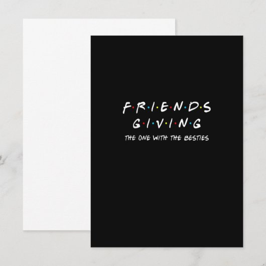 Friendsgiving De Ene Met De Beste Vrienden Tha Kaart (Voorkant / Achterkant)