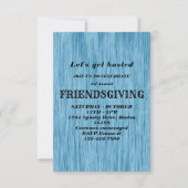 Friendsgiving Diner Feest Blauwe Pompoen Kaart (Voorkant)