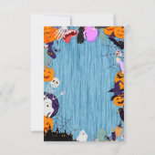 Friendsgiving Diner Feest Blauwe Pompoen Kaart (Achterkant)