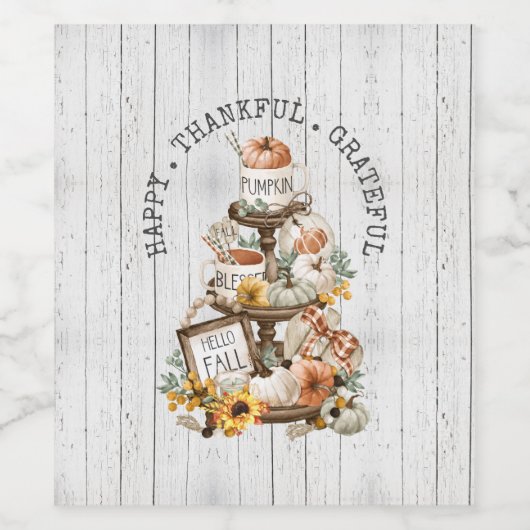 Friendsgiving Diner Herfst Wijn Etiket (Enkel label)