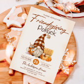 Friendsgiving Diner Potluck Gnomen Herfst Pompoen Kaart