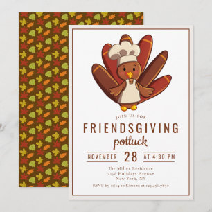 Friendsgiving-diner Potluck Turk Kok Kaart