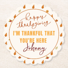 Friendsgiving Diner Script Boho Party Servies Kartonnen Onderzetters