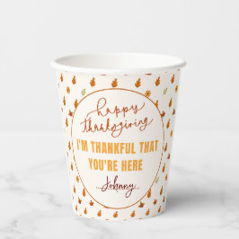 Friendsgiving Diner Script Boho Party Servies Papieren Bekers