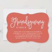 Friendsgiving-diner | Terra Cotta herfstbladeren Kaart (Voorkant)