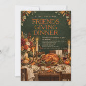 Friendsgiving-diner Thanksgiving-potluckfeest Kaart (Voorkant)