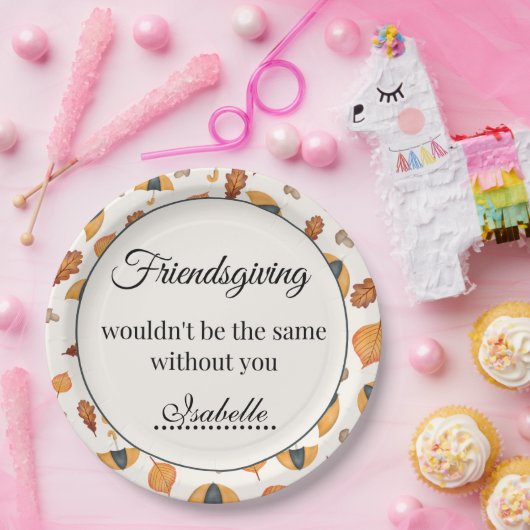 Friendsgiving Diner Vakantie Party Servies Boho Papieren Bordje (Feest)