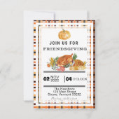 Friendsgiving Dinner Gathering Kaart (Voorkant)