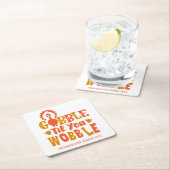 Friendsgiving Dinner Gobble Til You Wobble Kartonnen Onderzetters (Insitu)