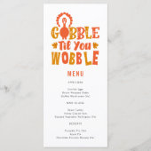 Friendsgiving Dinner Gobble Til You Wobble Menu (Voorkant)
