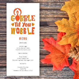 Friendsgiving Dinner Gobble Til You Wobble Menu