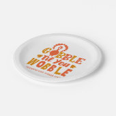 Friendsgiving Dinner Gobble Til You Wobble Papieren Bordje (Gekanteld)