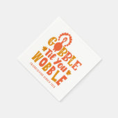 Friendsgiving Dinner Gobble Til You Wobble Servet (Hoek)